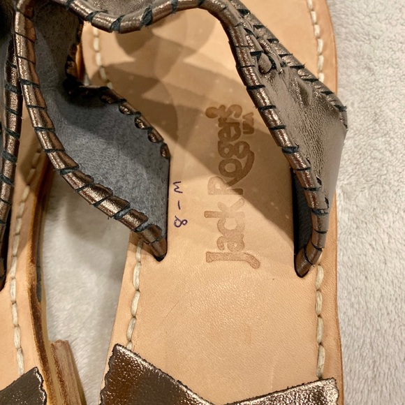 NEW RARE Jack Rogers Navajo Flats Sandals Pewter - Picture 7 of 8